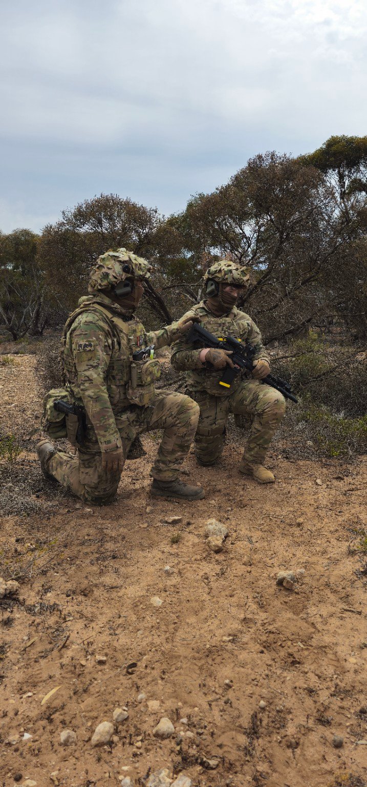 Pegasus section members coordinating in the field